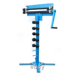 Manual Bead Roll Pipe Bender Metal Working Machine with 6 Pairs Profile Roller