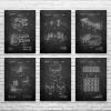 Metal Working Patent Posters Set Of 6 Metal Worker Consultant Gift Technical Art