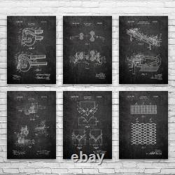 Metal Working Patent Posters Set of 6 Metal Worker Consultant Gift Technical Art