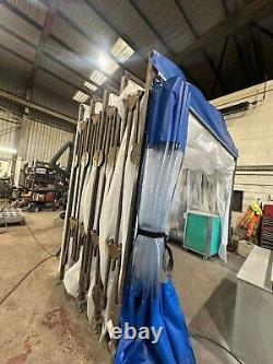 Metalwork Cnc Machine Retractable Spray Booth 2.4m High X 3m Long 3m Wide