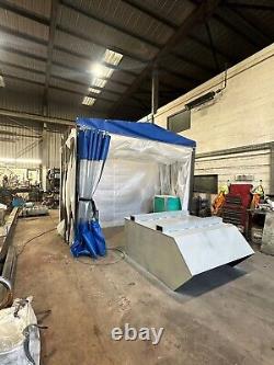 Metalwork Cnc Machine Retractable Spray Booth 2.4m High X 3m Long 3m Wide