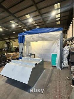 Metalwork Cnc Machine Retractable Spray Booth 2.4m High X 3m Long 3m Wide