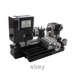 Mini Metal Lathe Soft Metalworking Woodworking DIY Model Making 60W 12000rpm