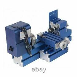 Mini Turning Lathe Machine Motorized Metalworking DIY Tool Soft Metal Processing