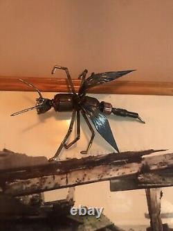 Predator Scrap Metal Eastern Dobsonfly Art