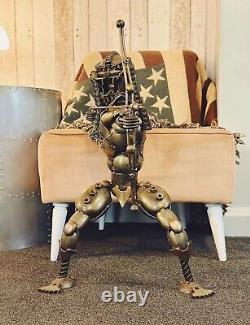 Predator Sculpture 2.3ft metal engine art extremely rare vintage handmade figure