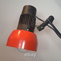 Prova Adjustable Desk Lamp Mid Century 1960s Red Black Metal Working Italian
