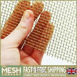 Pure Brass Woven Wire Mesh Metalwork Filtration Heavy Duty to Ultra Fine UK Made