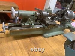 Rare Vintage Model Makers Lathe With Accessories / Metal Working