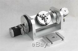 Rotary Axis Table 4th 5th Axis Ratio 81 61 CNC Dividing Head 3 Jaw 100mm Chuck