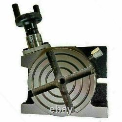 Rotary Table 3 80mm H/v With 4 Bolting Slot For Milling Metalworking Premium