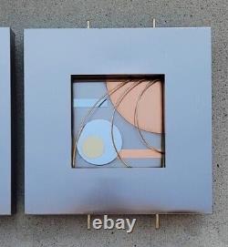 SET/3 Vintage 1996 JERE Mixed Metal WALL SCULPTURES Cubism/Abstract/Modernist