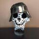 Scrap Metal Art Skull Wih A Helmet Handmade