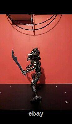 Scrap Metal Art Steel Predator with Sword Sculpture
