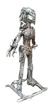 Stainless Steel Sculpture Art Handcrafted Female Predator