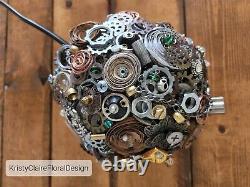Steampunk Metal Sculpture, Staff, Scepter, Wedding Bouquet, Cogs, Bolts, Gears