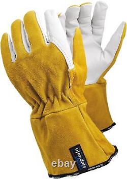 TEGERA Heat Resistant Leather Tig Mig Welding Grinding Work Gloves Metalwork