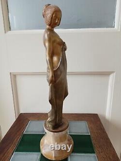 Tall Art Deco Figure by Josef Lorenzl, made in Austria