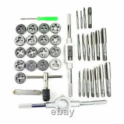 Thread Tap And Tap Die Set Metric/Imperial Wrench Die Kit For Metalworking 40pcs