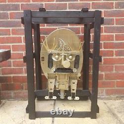 Unique Robot Head Recycled Metal satellite parts artist painted gold large screw