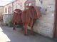 Very Large Hereford Bull Sculpture In Steel