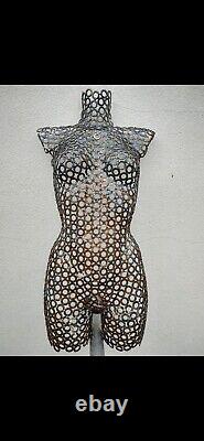 Welded lady wall art sculpture