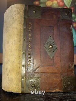 1787 Roi James Biblique Fine Reliure Original Metalwork 100% Complet