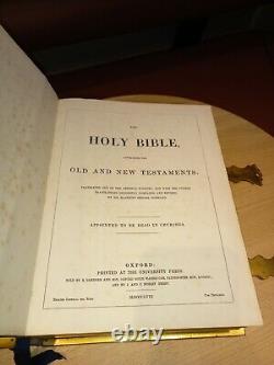 1857 La Grande Bible Hôtel / Métalorque De Bindage Original Par Hayday / Qualité Du Musée