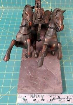 Achille Montage De Son Chariot De Guerre Sculpture De Bronze Fabriqué En Grèce