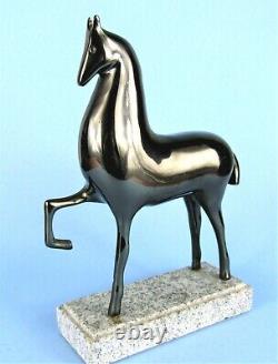 Art Déco Cheval Étrusque Sculpture Silvestri Statue En Métal Boris Lovet-lorski Type