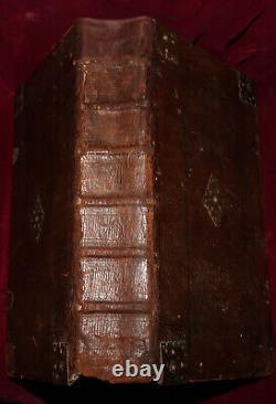 BIBLE SAINT 1708 FOLIO XRARE 3xTITRES MÉTAL BOIS CARTE ÎLE CALIFORNIE
