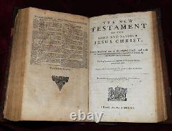 BIBLE SAINT 1708 FOLIO XRARE 3xTITRES MÉTAL BOIS CARTE ÎLE CALIFORNIE