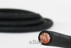 Cable De Soudage 2 Awg Noir 100 'ft Battery Leads USA Nouveau Gauge Copper