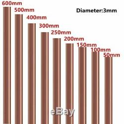 Copper Bar Ronde Diamètre Tige De Fraisage Soudure 50 500mm Travail Des Métaux Longueur