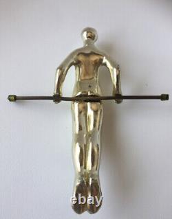 Curtis Jere C. Jere Brass Gymnaste Sculpture Objet Signé 1977 Moyen Siècle Moderne