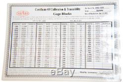 En Rupture De Stock 90 Jours Shars 81 Certificat Nist Set De Blocs De Gauge Gage ​​grade B
