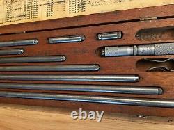 Ensemble de micromètres tubulaires intérieurs Vintage Lufkin No. 681K pour la collecte de métal aux États-Unis