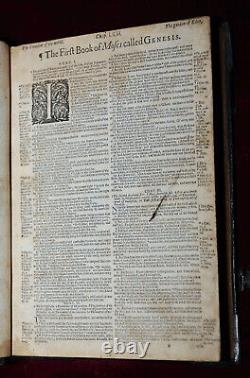 Exrare 1666/1668 Sainte Bible King James Travail de Métal Quatre Titres Reliure d'Origine Fine