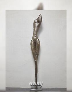 Femme Figurative Originale Nude Abstraite. Fixe En Acier