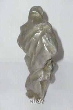 Figure De Bronze D'art Moderne Statue Sainte Sculpture Hrabetova Argent
