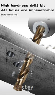 Foret hélicoïdal en acier rapide métrique pour métal, composite, finition brillante, coupe du bois de 1 à 13 mm