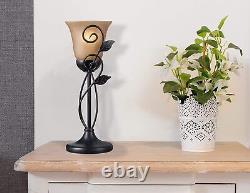 Lampe De Table Classique En Bronze Torchiere Leaf Vine 40cm Et Ampoule Led Philips Deco Gratuit