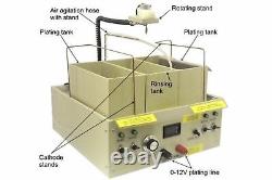 Machine de galvanoplastie 20 ampères Station de placage avec agitation rotation chauffante