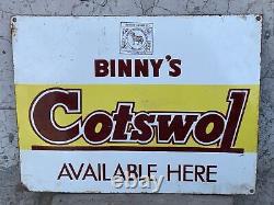 Panier de collection ancien des années 1900 de Binny's Cotswol disponible ici - Panneau publicitaire en étain lithographié