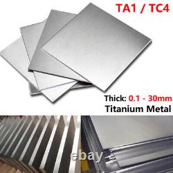 Plaque feuille feuille de métal pur en titane TC4 épaisseur 0,1mm-30mm Travaux de métallerie Nombreuses tailles