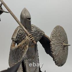 Ron Lyon Knight Metal Sculpture Mace Shield 13 Medieval Dark British Uk Hants