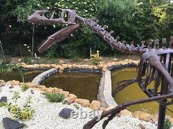 Sculpture De Jardin En Utahraptor Soudé À La Main