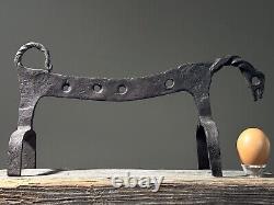 Sculpture d'animaux en fer forgé d'art populaire rétro / extérieur