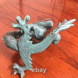 Statue de dragon en métal de 6,6 pouces Figurine japonaise en métal