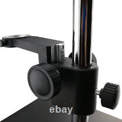 Support de caméra pour microscope industriel avec objectif de 50 mm, support de lentille en métal, plateforme de travail.